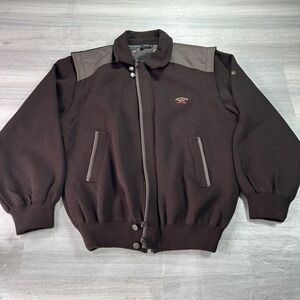 Paul & Shark Yachting Jacket Mens 2XL Brown Wool Bomber Full Zip Italy